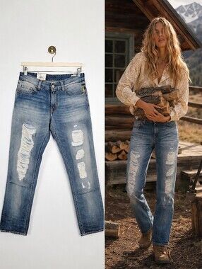 Meltin' Pot Bertland Jeans Straight Leg Rugged Made In Italy sz 26